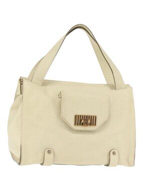 Chloe Tote Bag Leather Beige Gold